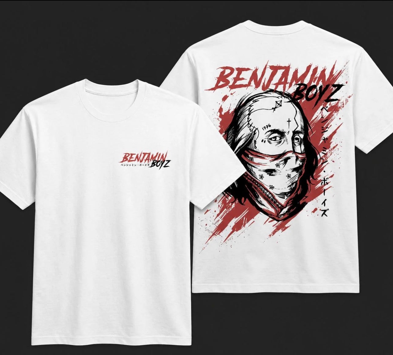 Benjamin Boyz Graphic Tee — Bandana Benjamin Skull Back Print