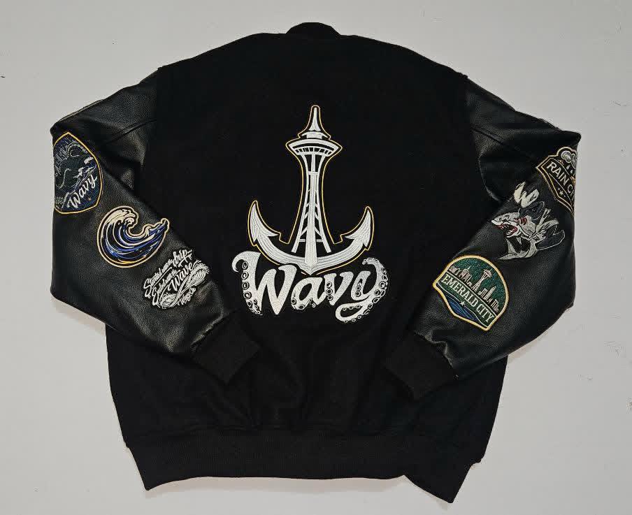 Wavy Letterman Jacket