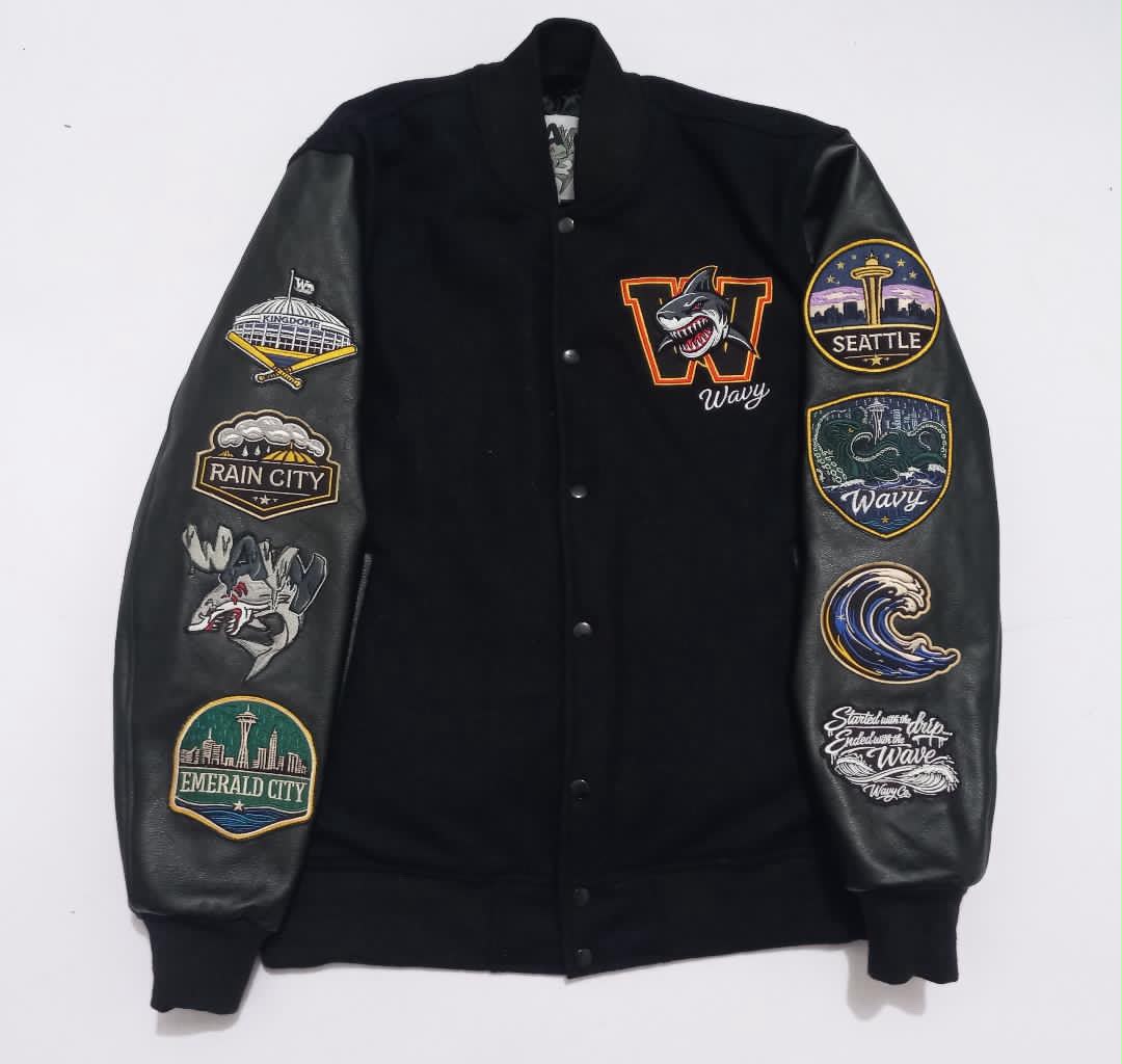 Wavy Letterman Jacket